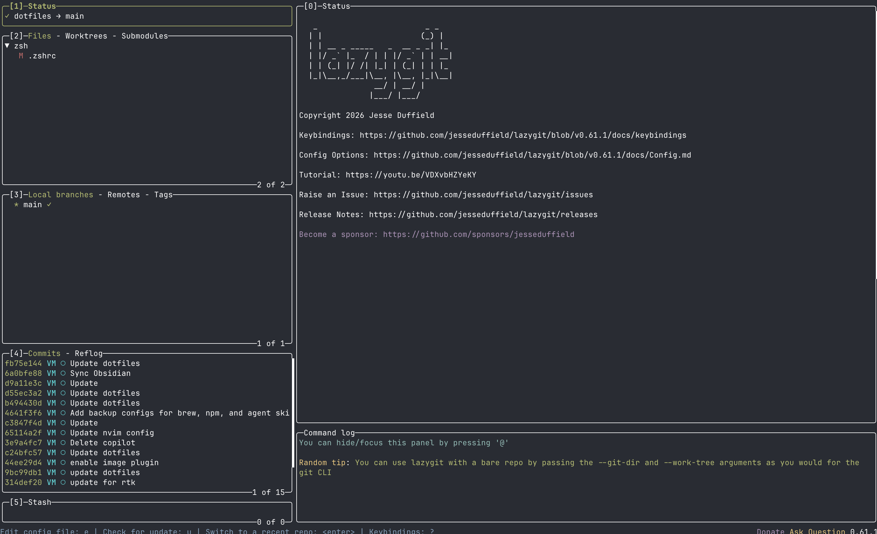 Lazygit UI